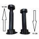 Pata Para Mueble Plástica Negra Regula 15 A 18cm