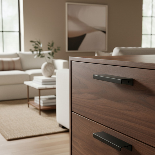 Tirador Oculto 15cm Negro Mate P/muebles Lh-3878-ferrejido