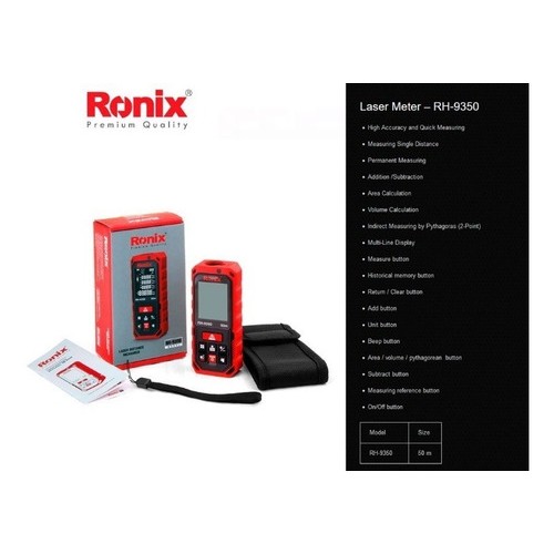 Medidor De Distancia Laser Ronix 50mts