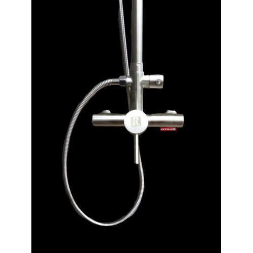 Barral Ducha C/grifería Satinado Acero Inox