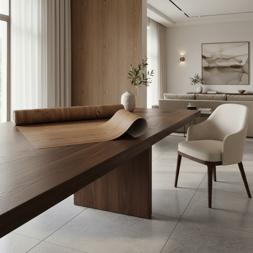 Papel Contact Adhesivo Pvc Marrón Rollo 10 Mt