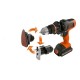 TALADRO ATORNILLADOR IMPACTO BLACK & DECKER 6 CABEZALES INTERCAMBIABLES