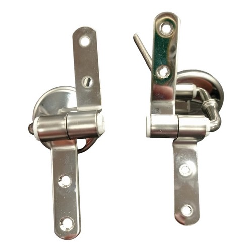 Herraje Soporte Tapa Inodoro Cromado Completo