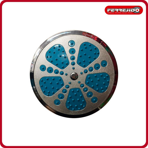 Roseta Plástica Azul Ducha Rimontti Redonda