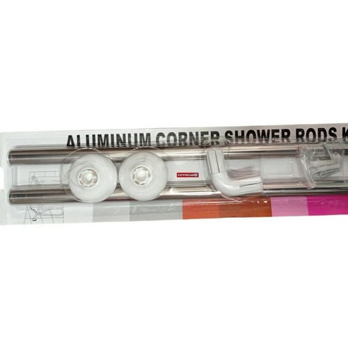 Barrote Cortina Ducha En L Curvo Aluminio