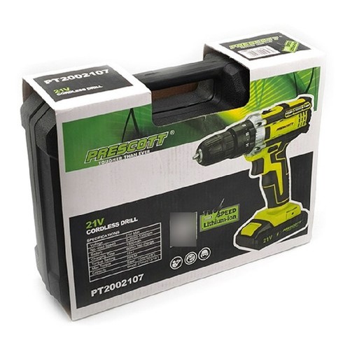 Taladro Inalámbrico 21v Prescott 2 Bat C/valija
