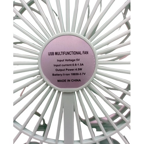 Ventilador Solar Recargable Portátil