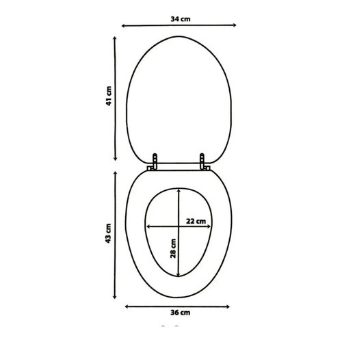 Asiento Inodoro Imitación Madera