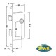 Cerradura Star Embutir 8 X 60mm S/a Hz