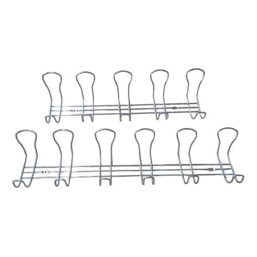 Perchero Metálico Cromado 12 Ganchos Pared