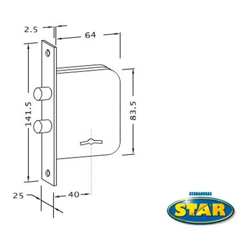Cerrojo Star 200s Pasador Redondo