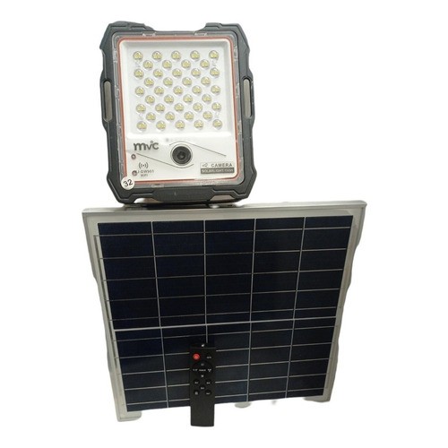 Foco Solar Led C/cámara Y Control Wifi 100w Mvc
