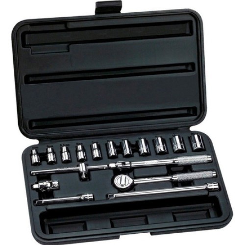 Juego De Dados Tubos Enc 1/4  18piezas Stanley- Ferrejido