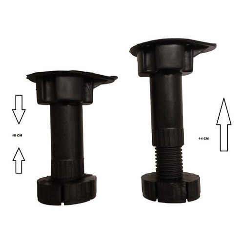 Pata Para Muebles Plástica 10 Cm Negra