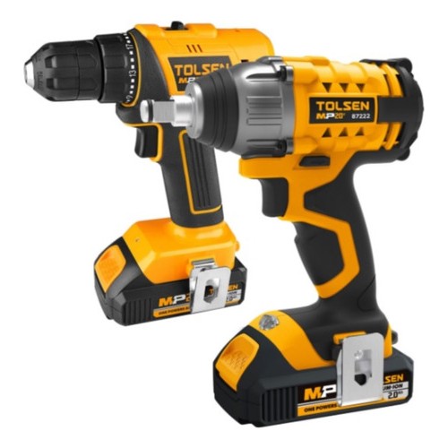 Kit Taladro Tolsen 20v 10mm Y Llave De Impacto