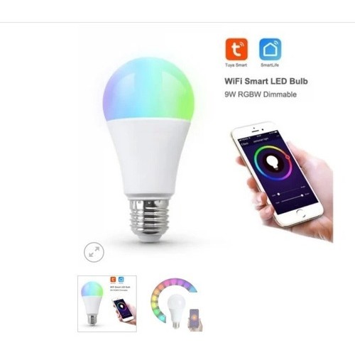 Lámpara Led Rgb Smart Tuya 9w E27