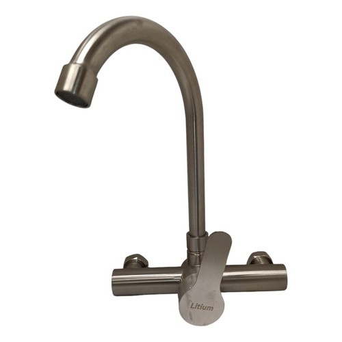 Monocomando Cocina Pared Satinado 15cm