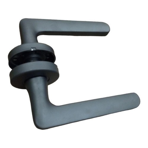 Pestillo Manija Plana Negro Ac. Inox