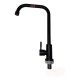 Grifo Canilla Mesada Negro Pico En U Ac. Inox