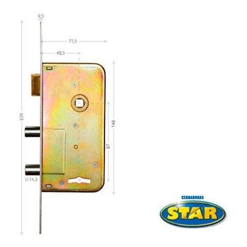 Cerradura Star 101 Seguridad Hierro Niq.