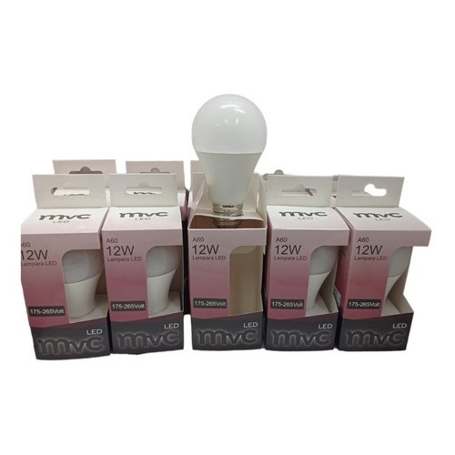 Lámpara Led 12w E27 Luz Fría 10 Unidades