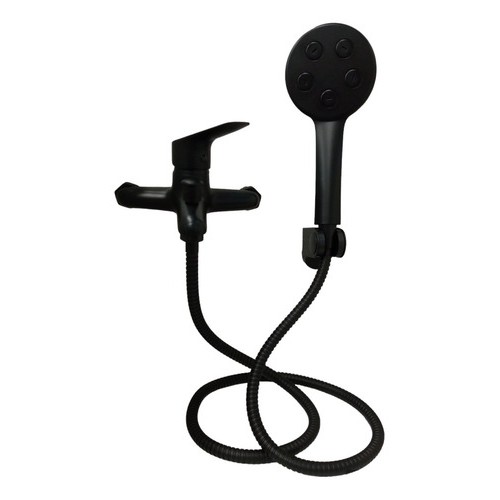 Monocomando Bañera Wico Negro C/transf