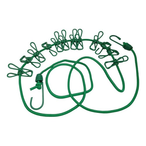 Cuerda Elastica Tendedero Ropa 12 Palillos