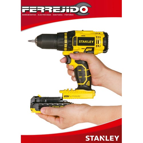 Taladro Inalámbrico 20v Stanley Litio Scd20c2- Ferrejido