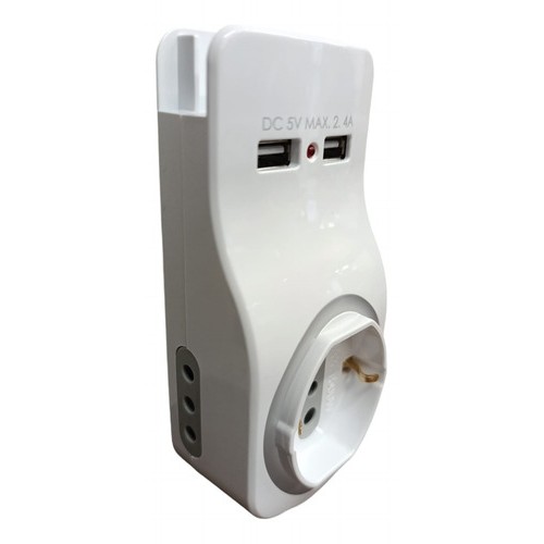 Adaptador Cargador Usb C/luz Soporte Celular