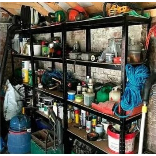 Estantería Metálica Mdf Multiuso Negra