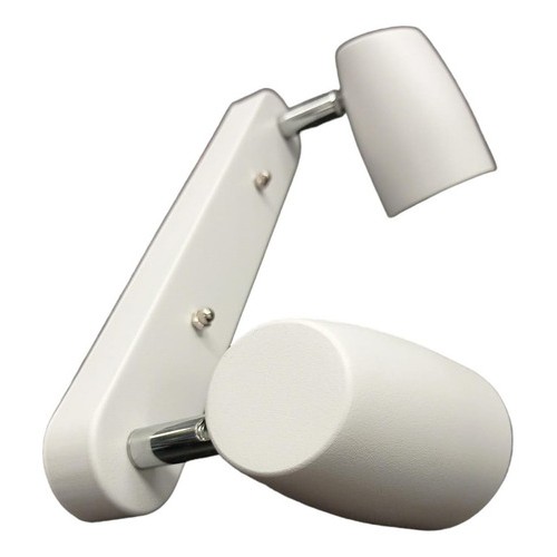 Spot Aplique Pared 2 Luces Negro/blanco Mate