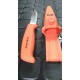 Cuchillo Bahco 1446 Con Funda Plástica Especial Caza Y Pesca Color Naranja Claro