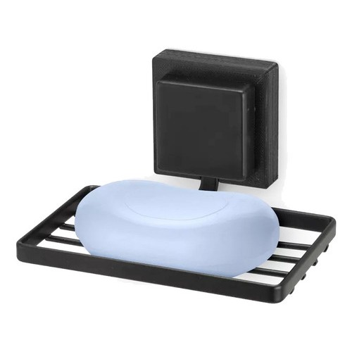 Jabonera Reja Adhesivo 3m Negro