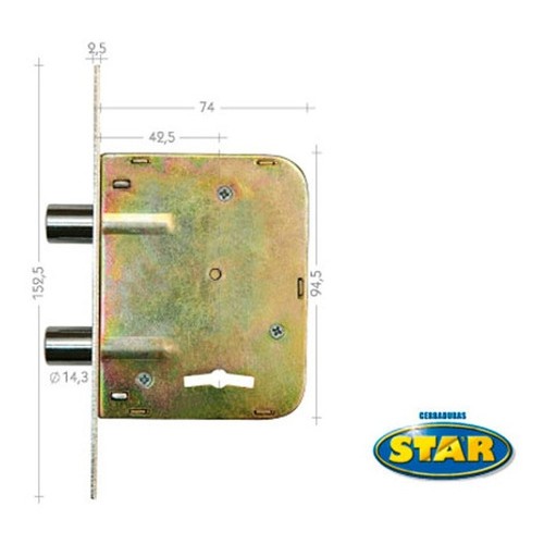 Cerrojo Star 400 Pasador Redondo