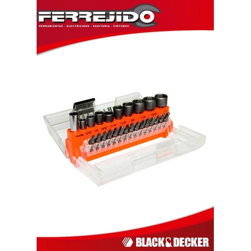 Juego Puntas-dados P/atornill. 40pzs Black&decker-ferrejido