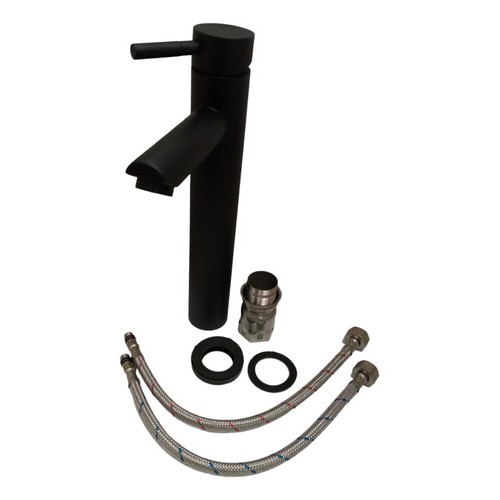 Monocomando Wico Lavatorio Negro Palito 31cm