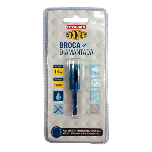 Mecha Broca Diamantada 14mm Stronger- Ferrejido
