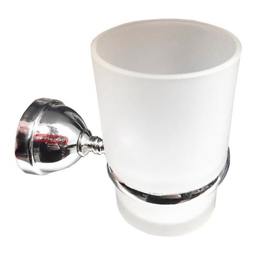 Portavaso Cepillo Cromado + Vaso Rimontti