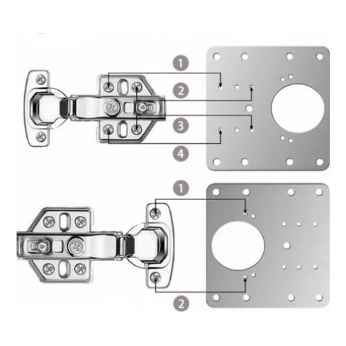Kit De 2 Placas Para Reparación Bisagras