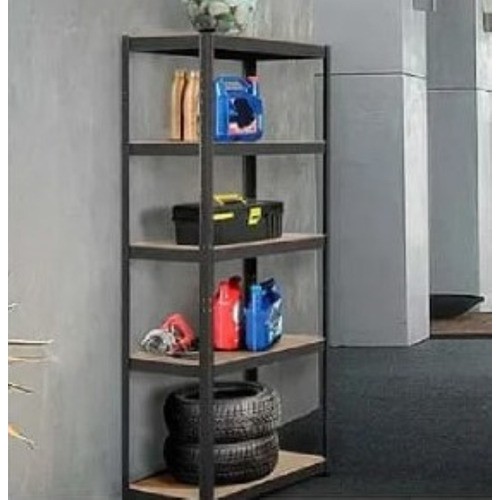 Estantería Metálica Mdf Multiuso Negra