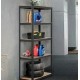 Estantería Metálica Mdf Multiuso Negra