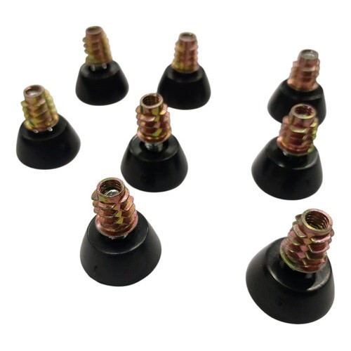 Regatón Regulable Negro Con Buje Mesa Silla  -ferrejido