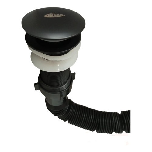 Sifón Negro Con Válvula Tip Top Negra