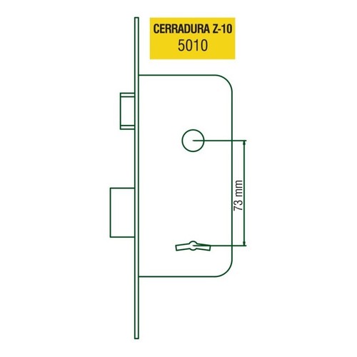 Cerradura Elisil 5010 Z10 Pasador Recto