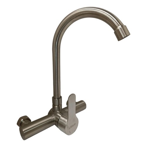 Monocomando Cocina Pared Satinado 15cm