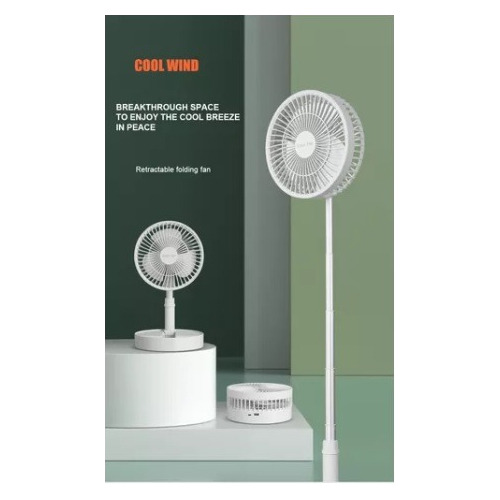 Ventilador Solar Portátil Usb Telescópico