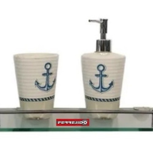 Estante Repisa Vidrio C/baranda Cromada Baño