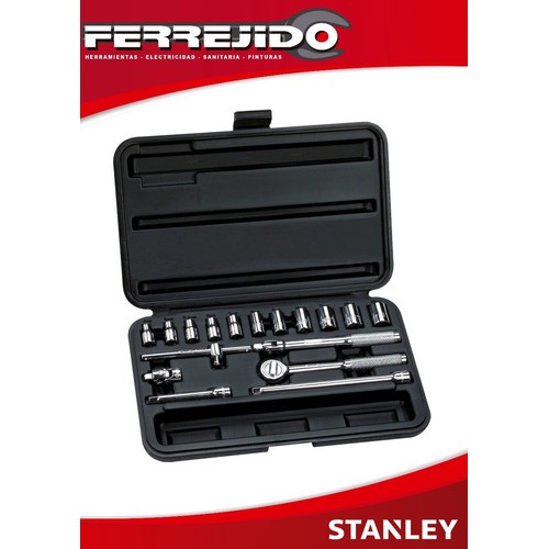 Juego De Dados Tubos Enc 1/4  18piezas Stanley- Ferrejido