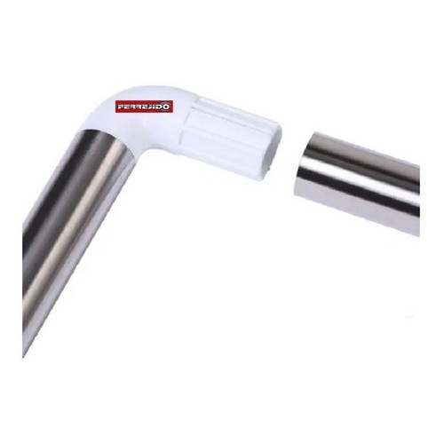Barrote Palo Cortina Ducha En U Con Codos 90 Cm