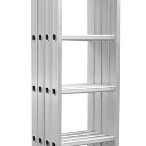 Escalera Aluminio Plegable Con Andamio 4,7mts- Ferrejido